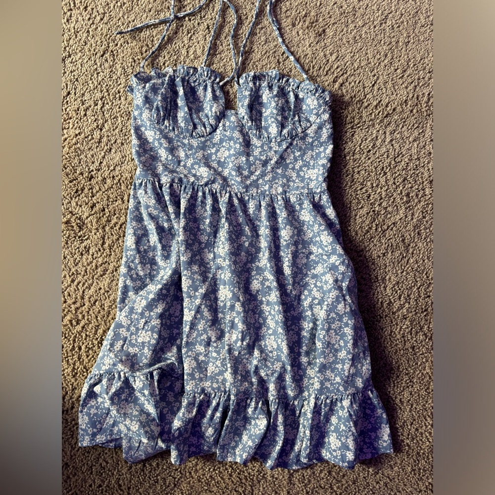Blue Floral Cider Dress